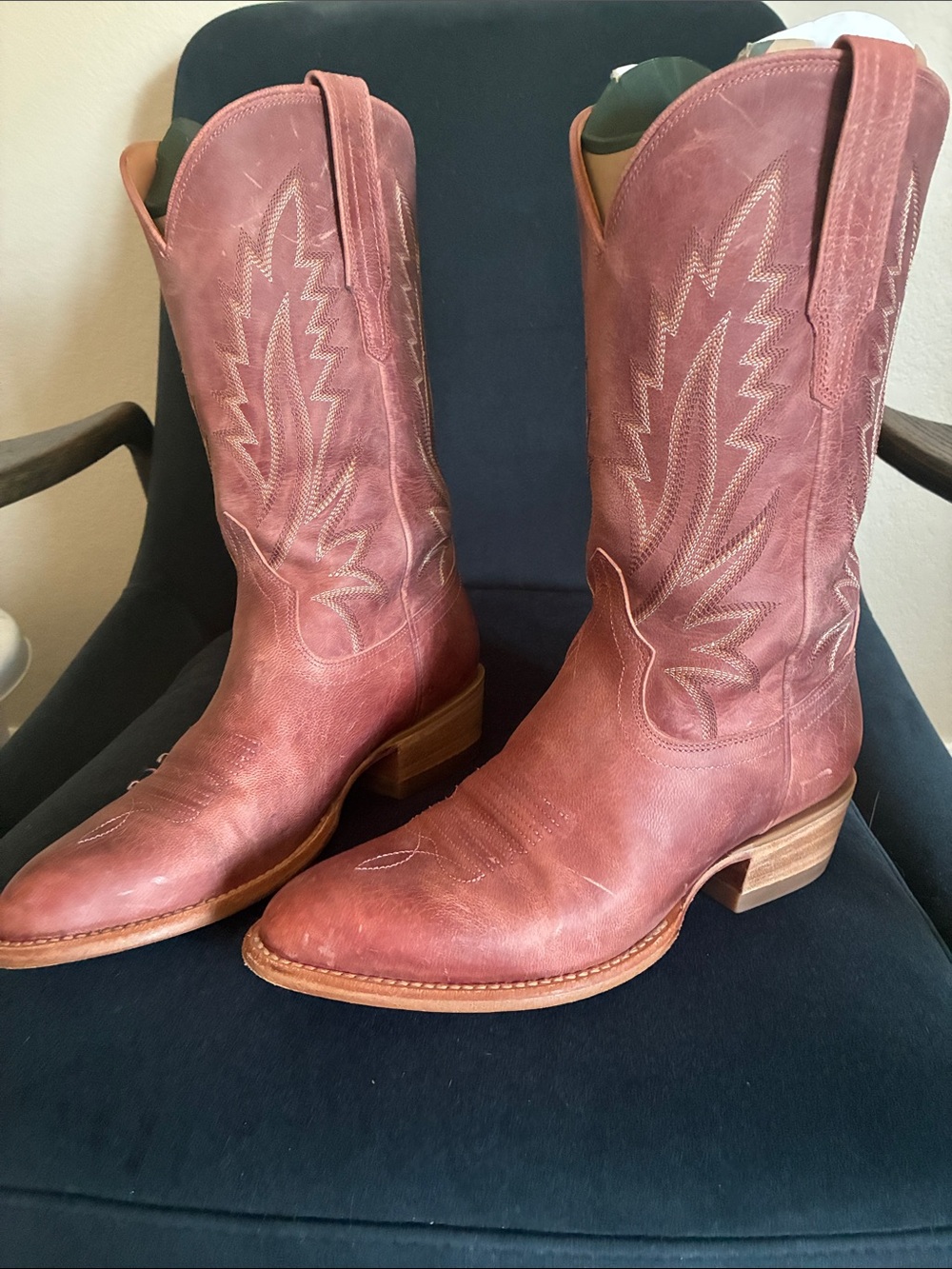 Tecovas “The Jamie” Western Cowgirl Boots -Pink Frost- worn 3 times - Picture 3 of 11